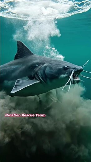 Catfish Vs Lion Fight #animalrescue #nextgenrescueteam #wildliferescue