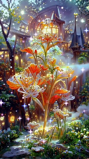 Enchanting Flower Animation in a Magical Garden