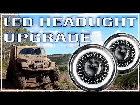 LED Headlight Upgrade Jeep TJ - HawkGlow Jeep Wrangler Headlights