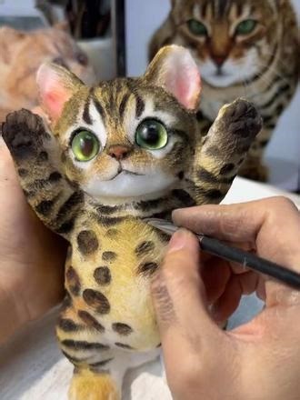 Calm Purr on Instagram: "Handmade Bengal Cat Silicone Squishy Toy #fyp #asmr #squishy #siliconecat #bengalcat #antistress #handmade #desktoy #catlover"