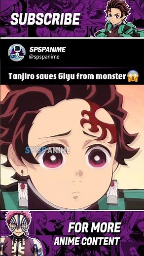 Tanjiro Saves Giyu from the Monster #demonslayer #tanjiro #giyuutomioka #sanemi #hashira #shorts