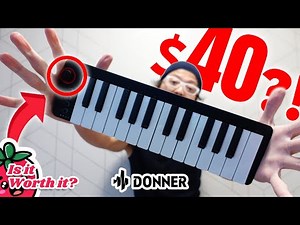 This is the CHEAPEST MIDI keyboard DONNER N-25 || Review and Demo
