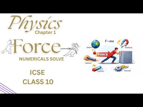 Physics Chapter 1 Force | Numericals Solve | ICSE CLASS 10