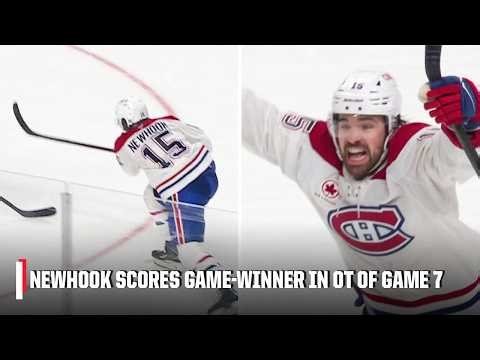 ALEX NEWHOOK SCORES OT GAME-WINNER 🏒 Canadiens take down Sabres in Game 7 | NHL on ESPN