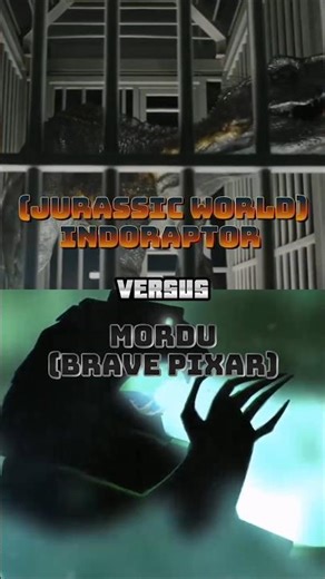 indoraptor vs mordu #jurassicworld #brave #pixar