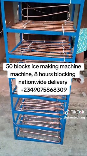 50 blocks ice making machine machine, 8 hours blocking nationwide delivery 2349075868309 #CapCut #iceblockmachine #reels