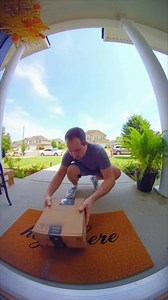 Suspicious package? Try explosive comedy—caught on Ring! 📦💦 | Byte Size