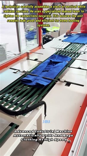 Advanced Industrial Machine Automatically Folds And Bags Clothing At High Speed