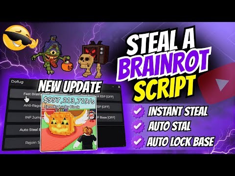 🧠 New Steal a Brainrot Script | Instant Steal, Invisible Steal, Fly, Speed Boost & More | 2025