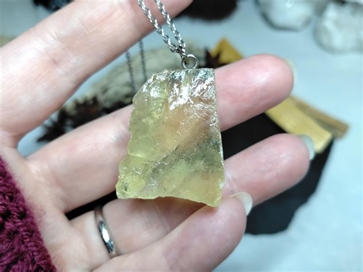 Raw Lemon Quartz Necklace, Solar Plexus, Manifestation Jewellery, Positivity & Clarity Gift - Etsy