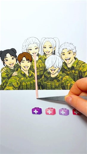 Military dance trends 🪖 Saja boys Kpop Demon Hunters Color smash Hair Change 🎖️ Guess Real Hair