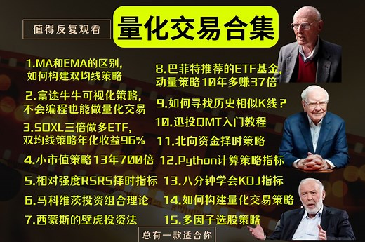 【量化交易合集】一口气看完15个量化交易策略和软件工具。