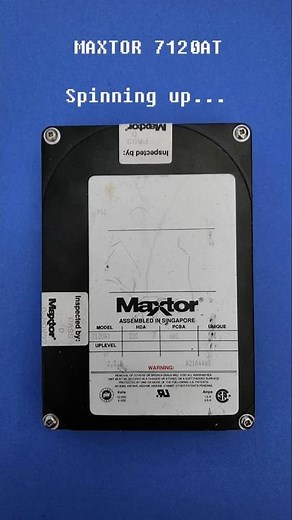 Maxtor 7120AT Spinup/Spindown | #harddrivesounds