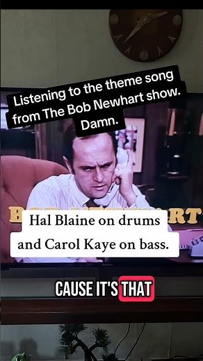 excellent #drumming #bass #TVThemes #TheBobNewhartShow Carol Kaye Hal Blaine drums 70s TV Themes