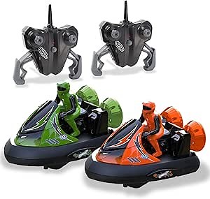 Rc Bumper Cars | Remote Control Cars - Set of 2 with Rechargeable Batteries and Wall Charger | 2.4Ghz Multiplayer Technology | Easy and Fun to Play