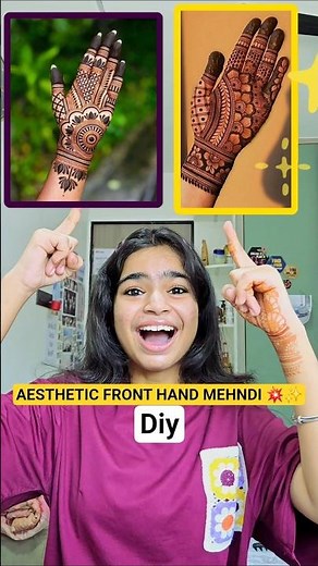 AESTHETIC BACK HAND MEHNDI 💥✨️ #shorts #minivlog #ashortaday #tranding #vlog #diy #nails #mehndi