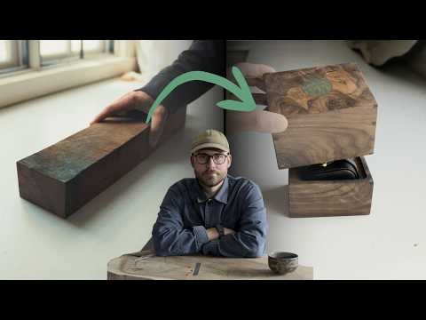 Making a Walnut Watch Box with Dovetails and Inlay