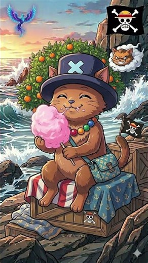 Chopper Cat: The Sweetest Cotton Candy Joy! 🍬🐾 #Shorts #Anime #OnePiece #chopperland