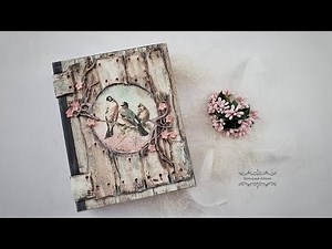 Decoupage # book, box with birds #ITDCollection #pentart # DIY tutorial...