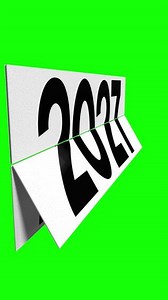 Paper Flip Calendar Changing Years from 2025 To 2040