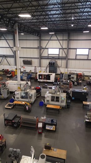 An aerial look at our 3-axis and lathe department.