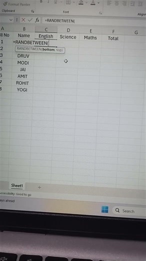 Easy Way Use Formula RandBetween #excel
