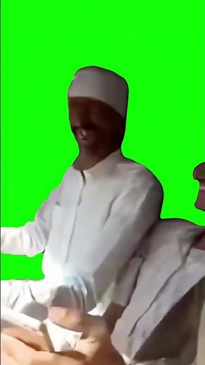 Arab man excited for Shampoo meme - Green Screen