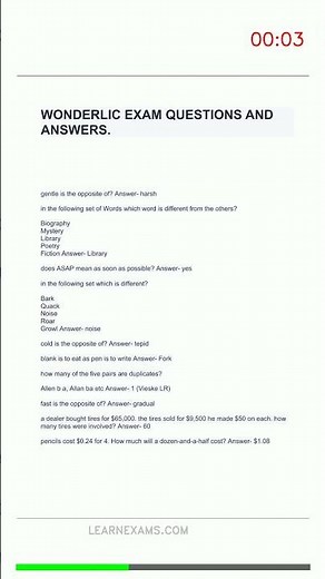 Wonderlic 50 Questions and Answers 100 Correct Scored A La Latest
