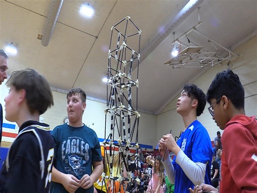 6.3K views · 90 reactions | Last night Carl Sandburg Middle School held their annual Tower of Power competition. Teams of students have one hour to build the tallest tower possible from provided materials. Plus, there's a costume contest! | Neshaminy School District | Facebook