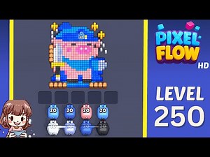 Pixel Flow Level 250 Solution Walkthrough