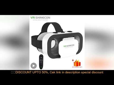 Shinecon 3D VR Glasses Virtual Reality Viar Goggles Headset Devices Smart Helmet Lenses For Cell Pho