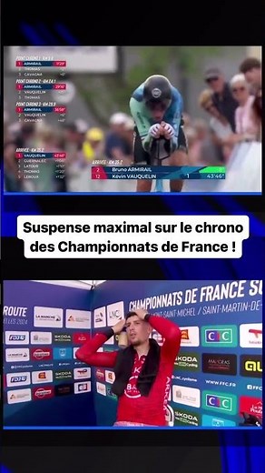 🤏⏱️ 3 petites secondes d'écart sur le contre-la-montre des Championnats de France ! #cycling #sport