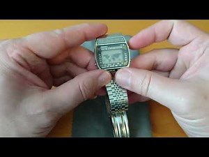 Seiko A239-5000 World Time - How to set the time! - Vintage digital LCD watch