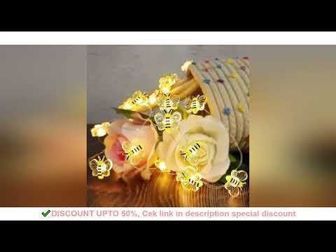 1Pack Bee Lights Battery Operated Bee String Lights For Bedroom Plants Patios Party Wedding Xmas