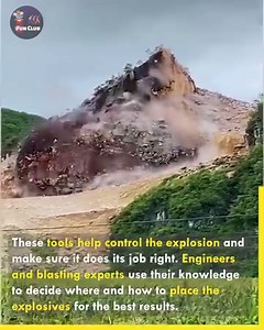 Breaking Ground: The Power of Blasting in Mountain Construction.😲😯 #MountainBlastingMagic #ConstructionInnovation | Fun club