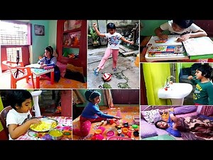 My 6 Years Old Daughter Daily Routine ll Onlineschool,homework,study,activities ll