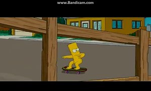 The Simpsons Movie - Skateboarding Scene (2007)