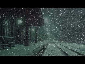 Polar Express Slumber: Wind Sounds in Blizzard Train Station Setting for Relaxation
