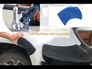#FARO QuantumMax ScanArm & Polyworks to Fusion360 to 3D Printer - Full Workflow & Real-World Test
