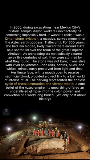 365K views · 3.8K reactions | The terrifying yet life-giving Aztec earth goddess, unearthed in vivid color after 500 years. #history #archaeology #ancienthistory | Intriguing Archaeology | Facebook