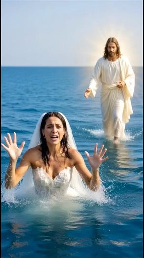 She Fell Into the Ocean on Her Wedding Day… Then Jesus Appeared 😳💍. #jesus #christianshorts #viral