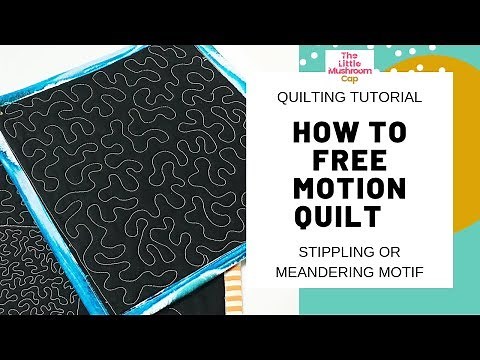 Free Motion Quilting Tutorial for beginners - Random stippling quilting design.