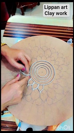 #lippanart 🎨 clay work.. how to make #dori and #shapes from mouldit clay. #diy #art #shorts