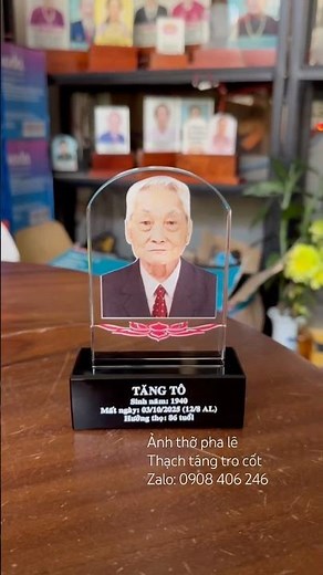 Ảnh thờ pha lê in màu không nền 7x10cm đế pha lê đen
