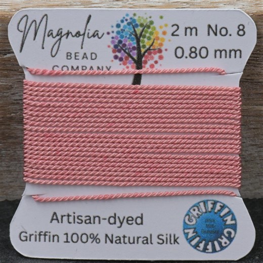 Pink Salt GRIFFIN Silk Cord – Hand‑dyed Thread for Knotting, Jewelry Making, Pendant Stringing - Etsy