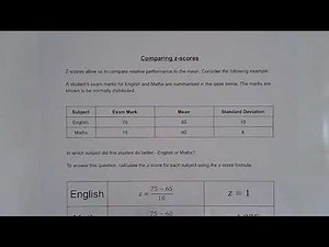 How to compare actual (raw) scores by calculating & comparing their z-scores (with example)