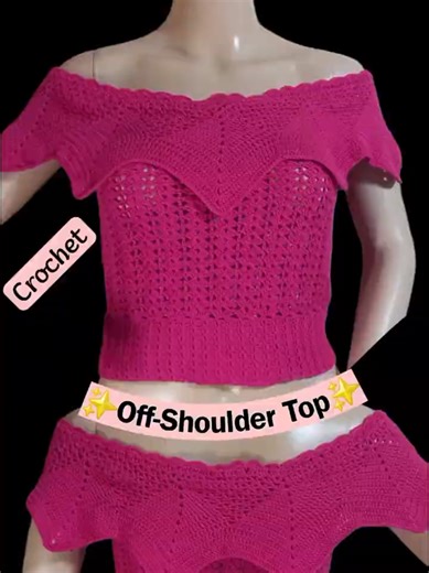 How to Crochet an Off-Shoulder Top | Stylish Crochet Crop Top Tutorial 🧶 Just a short clip here! Watch the full step-by-step crochet tutorial on my YouTube Channel — link in bio 💖🌸 Learn how to crochet this beautiful off-shoulder crochet top step by step! This elegant and stylish crochet blouse is perfect for summer and can be adjusted to different sizes. The pattern is simple, beginner-friendly, and creates a trendy handmade top you can wear for any occasion. Follow along and create your own