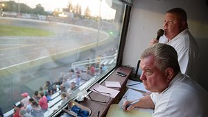 Bob Finan, Riverhead Raceway legend, preparing to call his final race