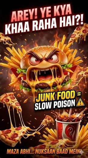Junk Food Side Effects 😳 | Burger, Pizza, Fries & Soda Truth⚠️🚫