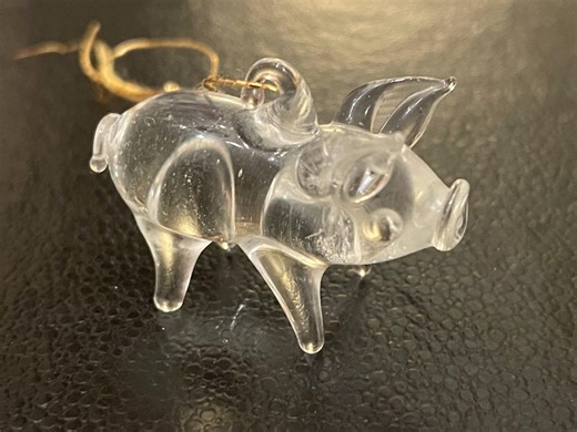Miniature Glass Pig Figurine Handblown Art Glass - Etsy